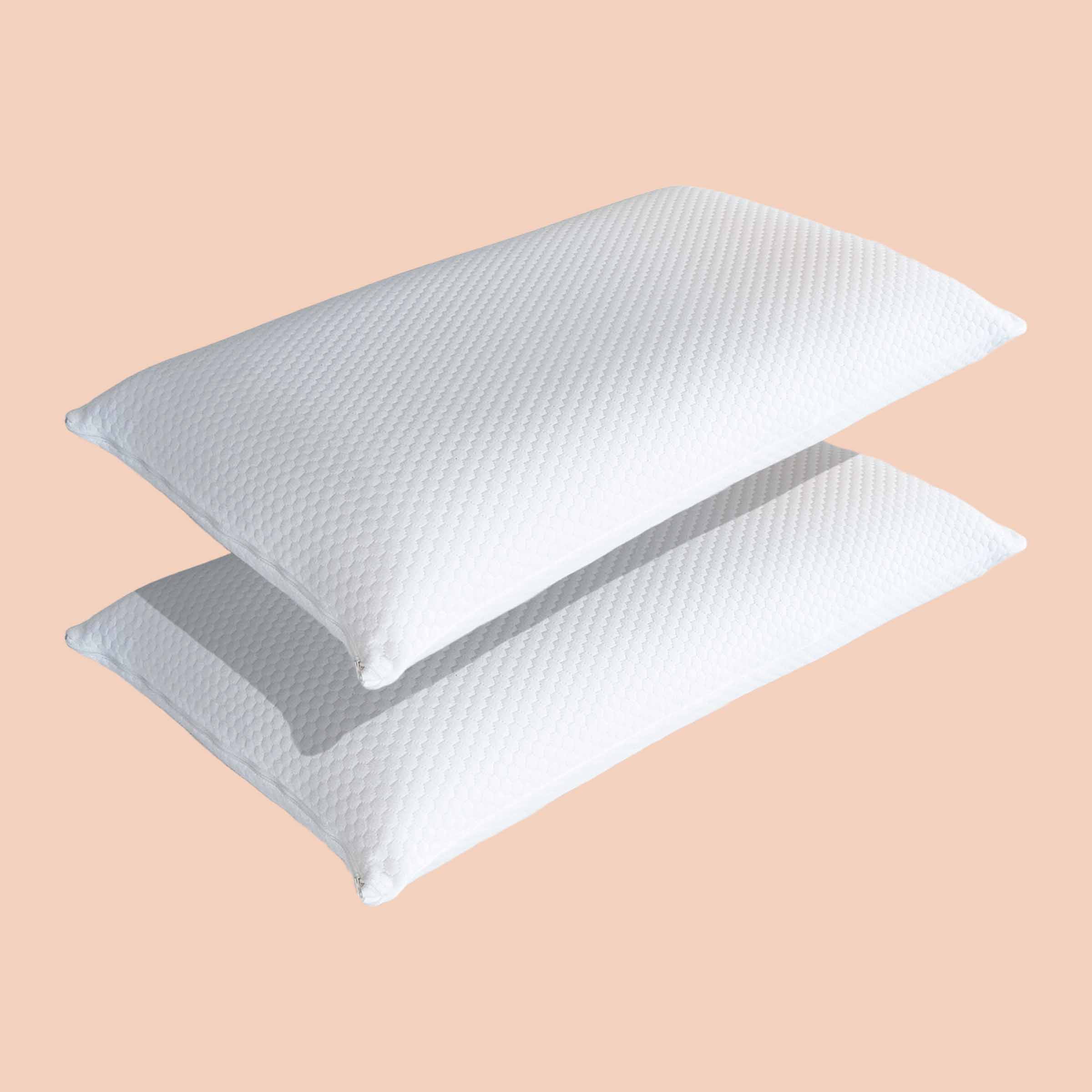 Due cuscini Fiordilattice di Beliamo in un bundle, progettati per offrire supporto e comfort naturali durante il sonno