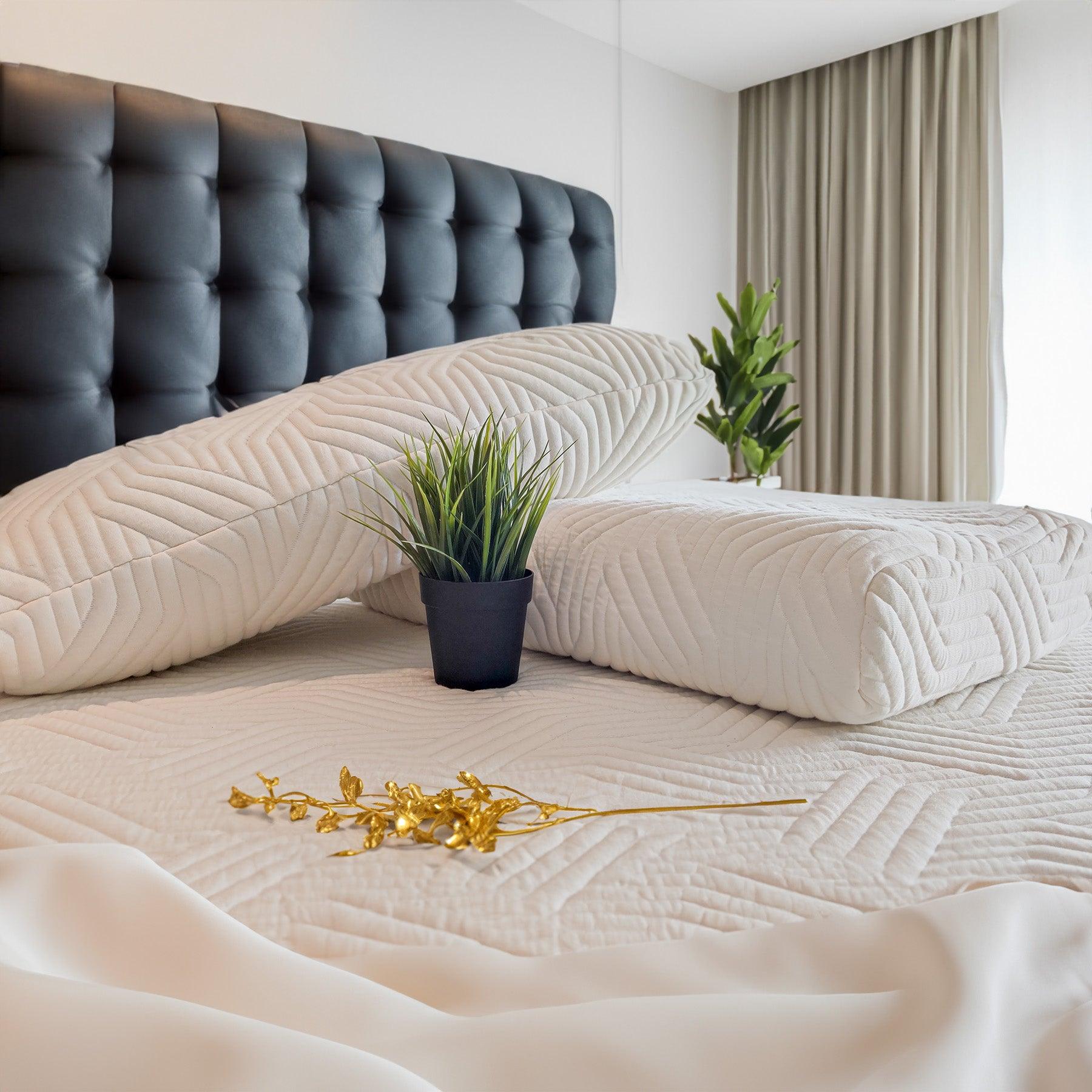 Dettaglio del cuscino 100% Watergel Donizetti di Beliamo, ideale per offrire freschezza e supporto durante il sonno